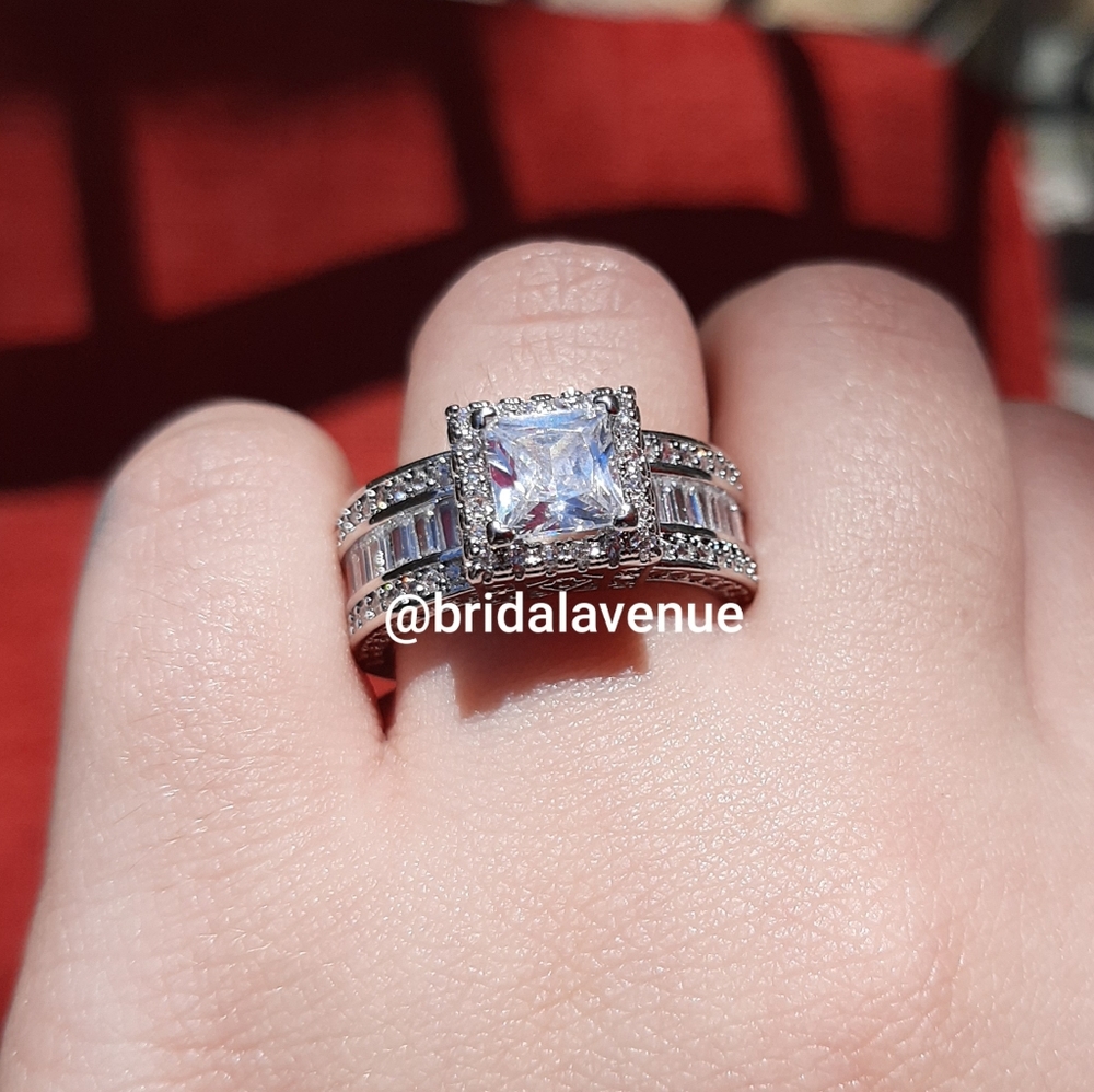 Silver Simulated Diamond Reign in My Heart - Picture 13 of 14
